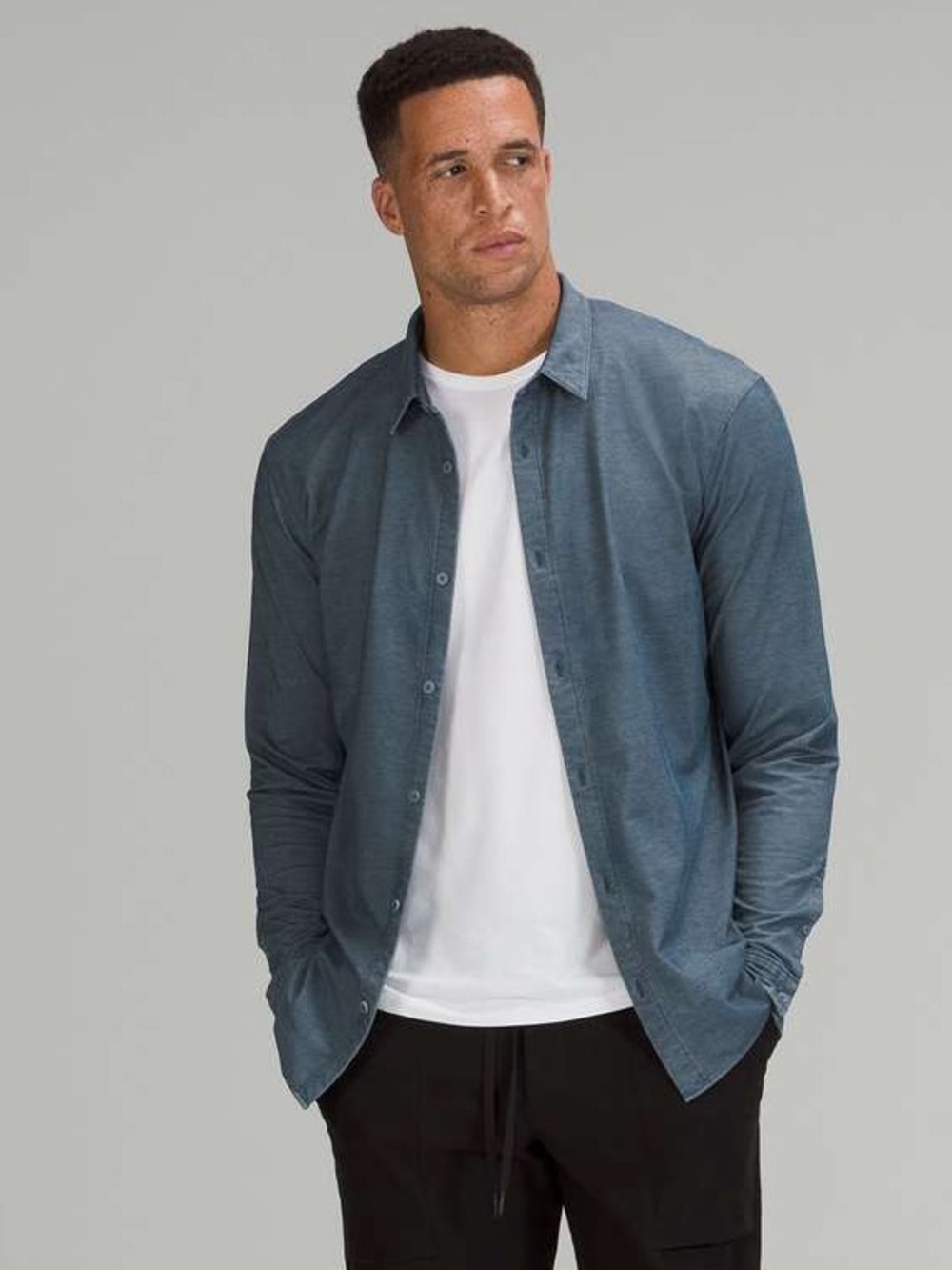 Lululemon Commission Long Sleeve Shirt
River Blue Enzyme Dye XL